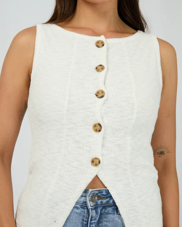 SILENT THEORY LEONIE VEST WHITE