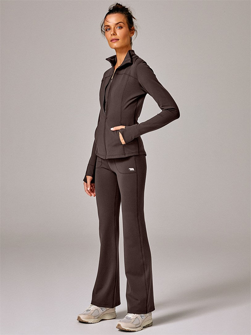 RUNNING BARE COLD FRONT THERMAL RUNNING JACKET WITH THUMBHOLES BLACK