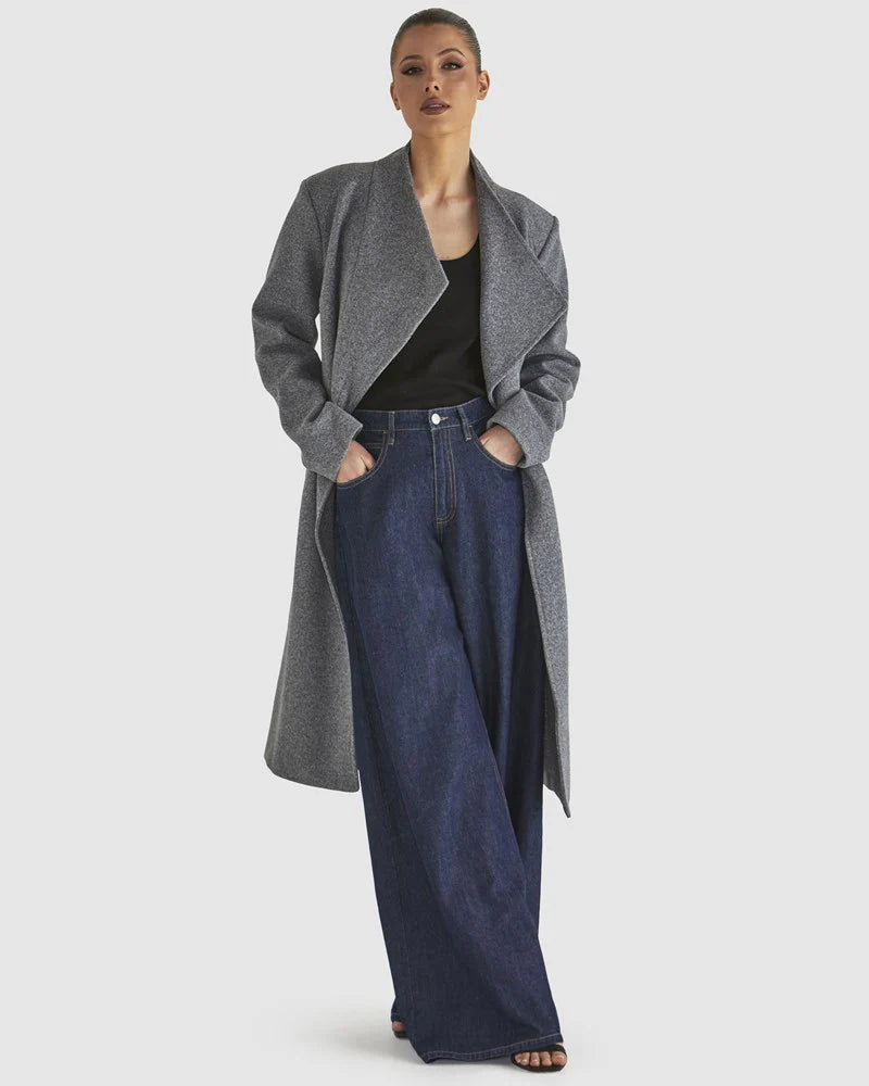 FATE+BECKER SHADOWS COAT GREY MARLE