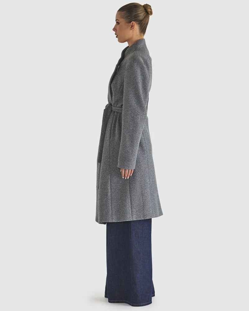 FATE+BECKER SHADOWS COAT GREY MARLE