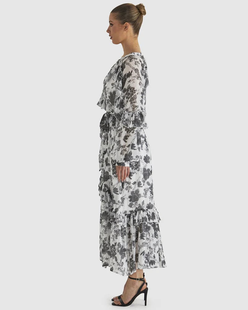 FATE+BECKER SAY SO DRESS WHITE FLORAL