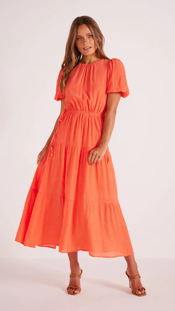 MINKPINK KELELA MIDI DRESS CORAL Lizzy s This n That