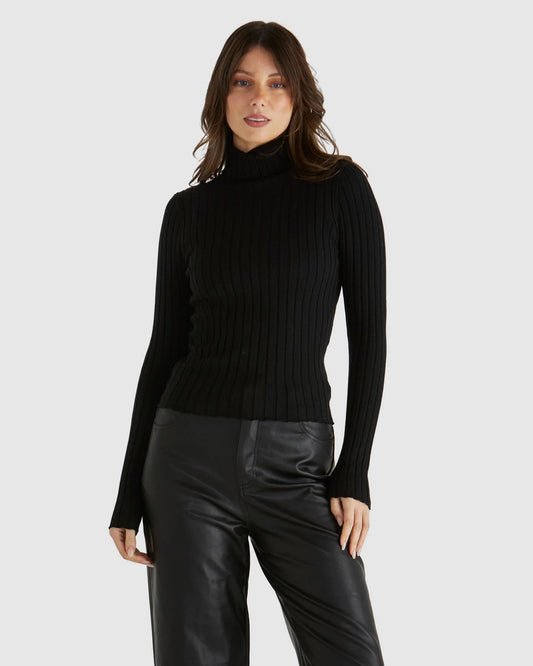 SASS GINNY RIB KNIT BLACK