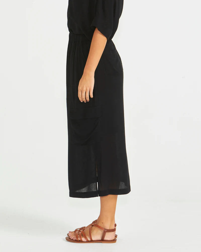SASS RAYA CARGO SKIRT BLACK