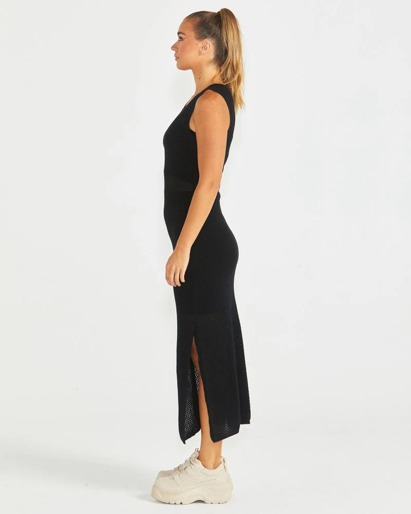 SASS MARDIE KNIT DRESS BLACK
