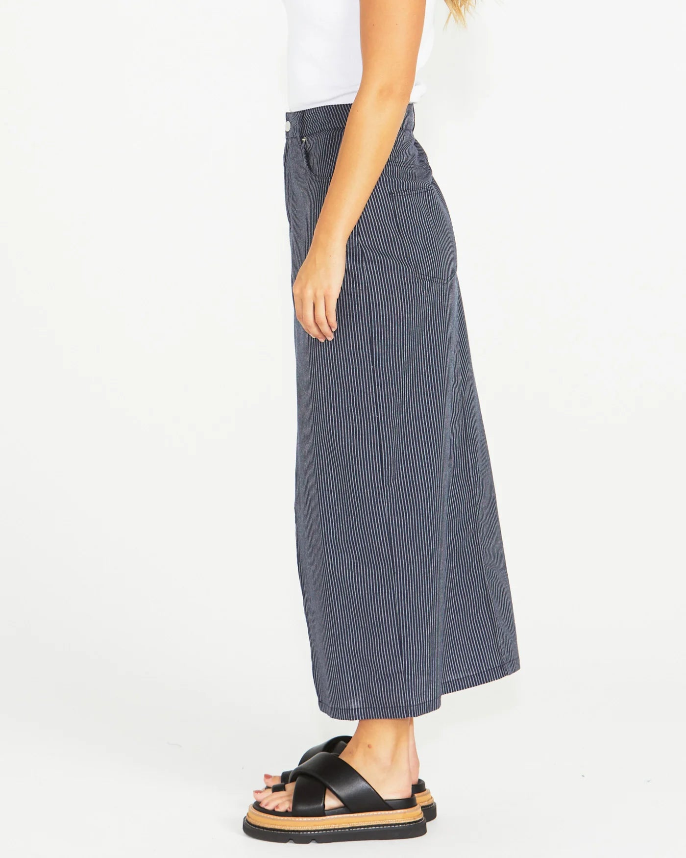 SASS LIBERTY MAXI SKIRT NAVY WHITE STRIPE