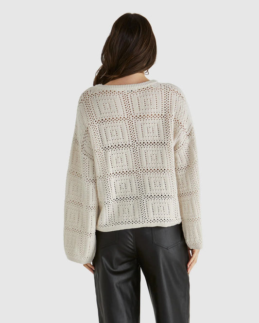 SASS MARCELLO CROCHET TOP CREAM
