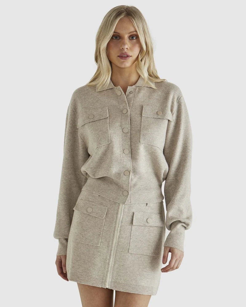 SASS BALDWIN KNIT JACKET OAT