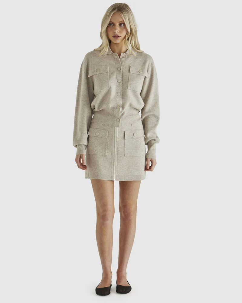 SASS BALDWIN KNIT JACKET OAT