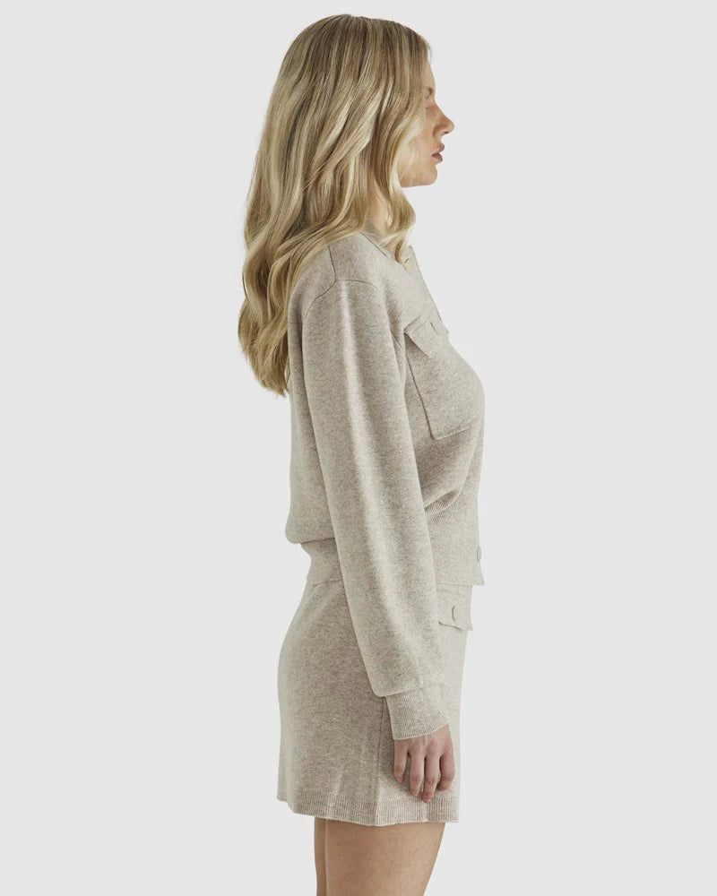 SASS BALDWIN KNIT JACKET OAT