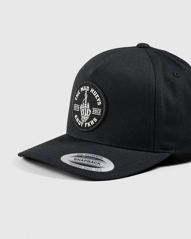 The Mad Hueys Fkrs Ahoy Twill Snapback | Black