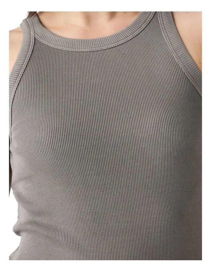 LEVIS ESSENTIAL RACER TANK GARMENT DYE SMOKED PEARL