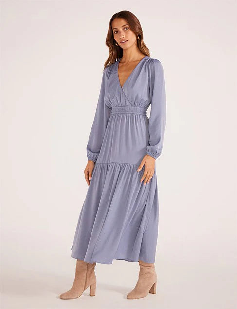 MINKPINK SENNA MIDI DRESS SLATE
