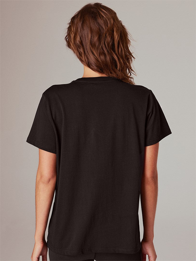 RUNNING BARE TOTEM CORE BOYFRIEND TEE BLACK