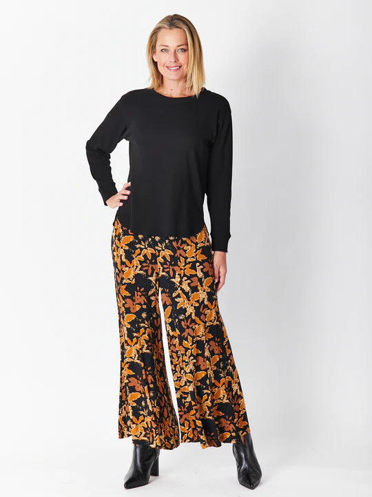 CORDELIA ST WAFFLE WEEKEND CREW BLACK
