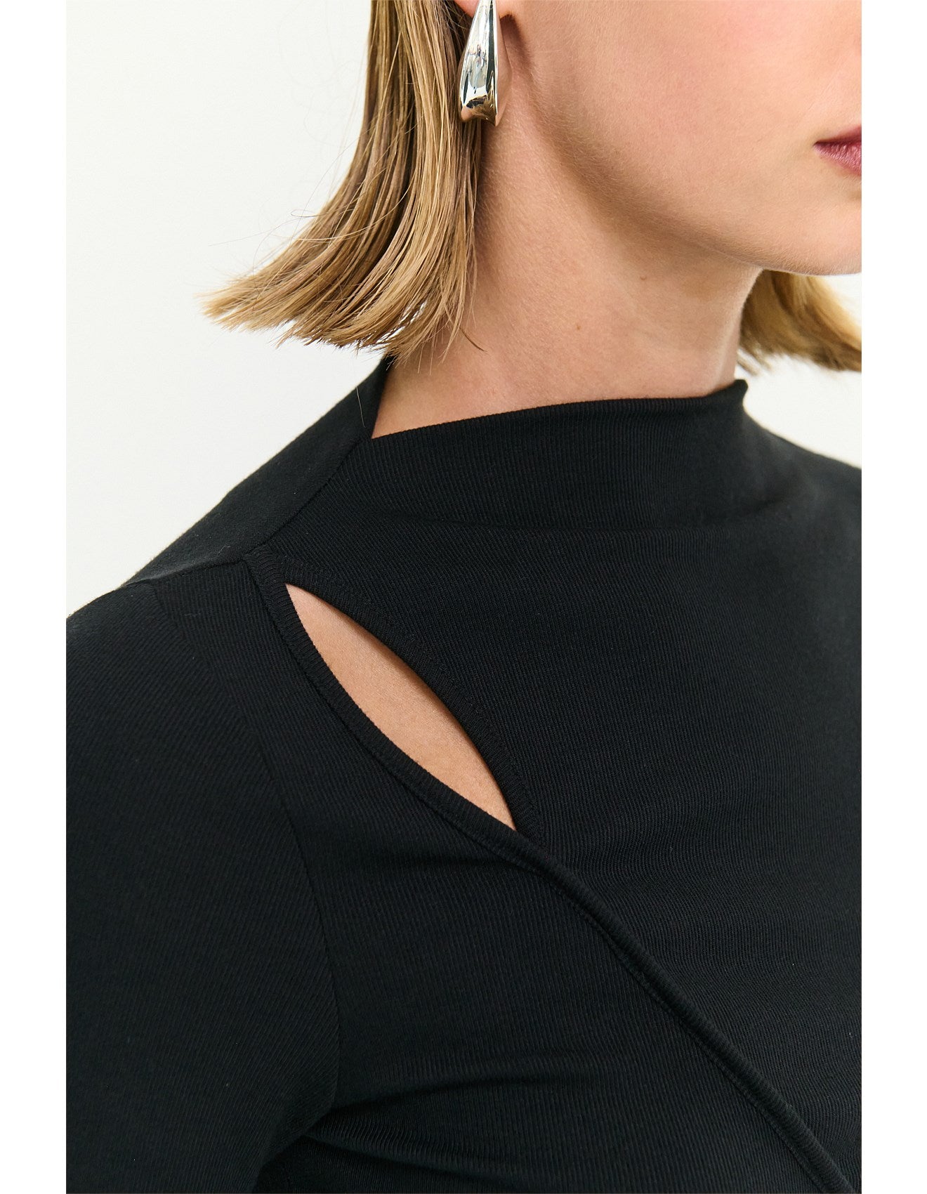 Staple The Label Alexi Assym Detail Midi Dress | Black