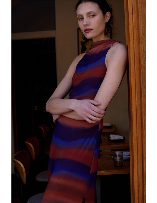 Staple The Label Vista Mesh Midi Dress | Ombre