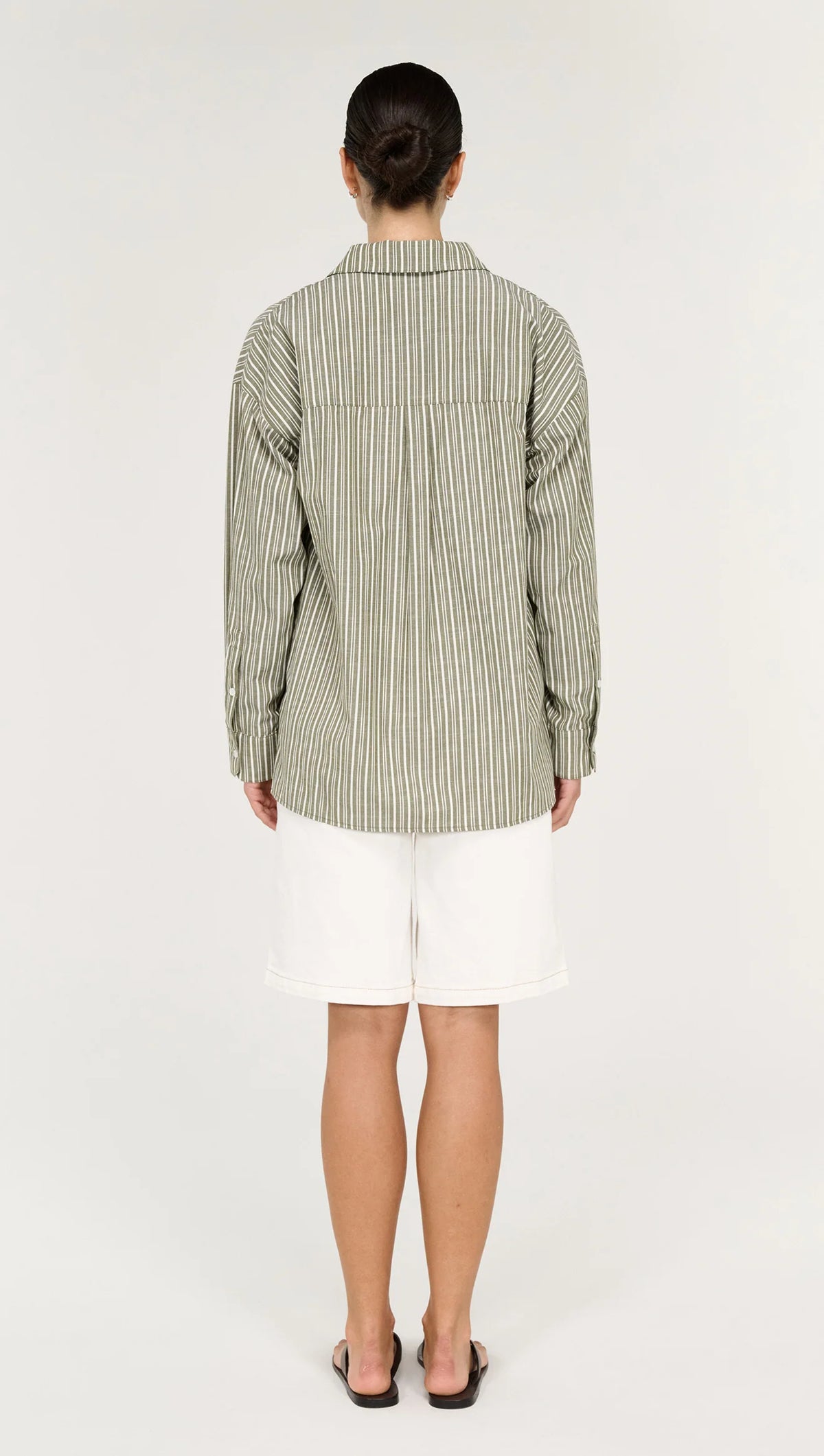 Staple The Label Lisara Oversized Shirt | Khaki/White