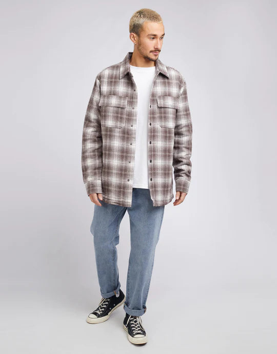 SILENT THEORY ICON CHECK SHIRT CHOCOLATE