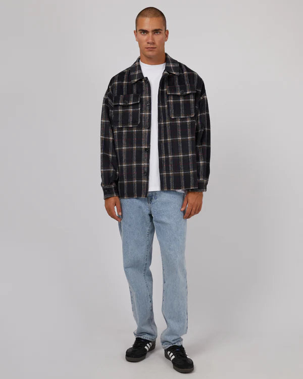 SILENT THEORY RANCH OVERSHIRT NAVY
