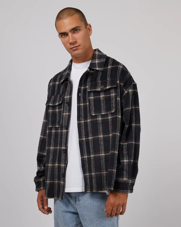 SILENT THEORY RANCH OVERSHIRT NAVY