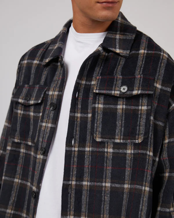 SILENT THEORY RANCH OVERSHIRT NAVY