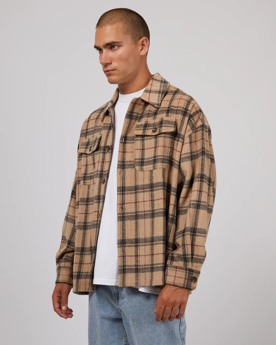 SILENT THEORY RANCH OVERSHIRT TAN