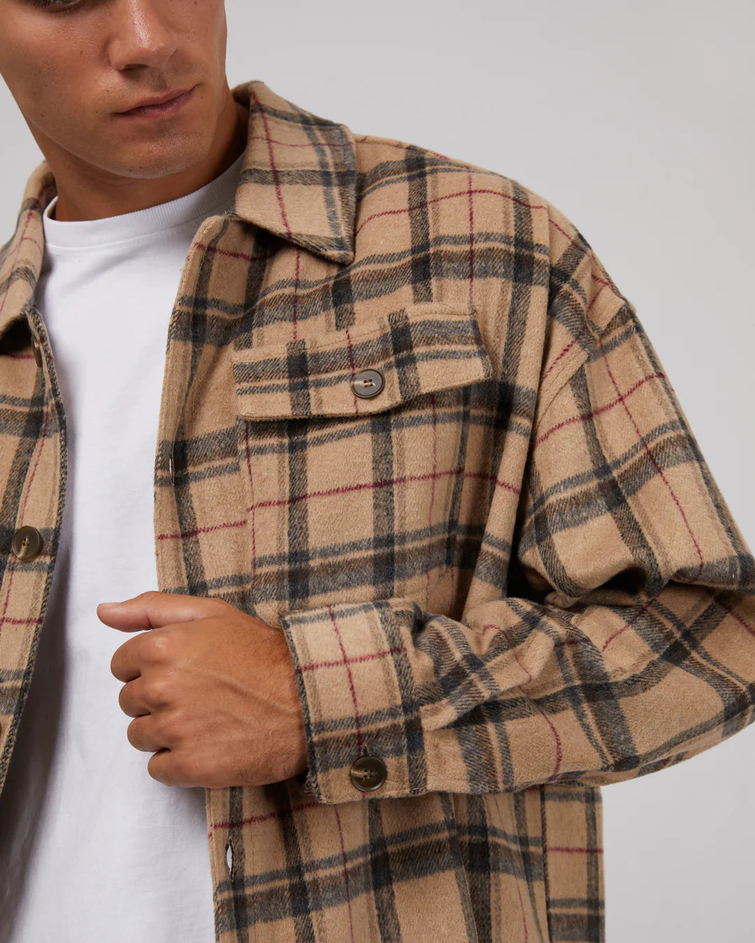 SILENT THEORY RANCH OVERSHIRT TAN