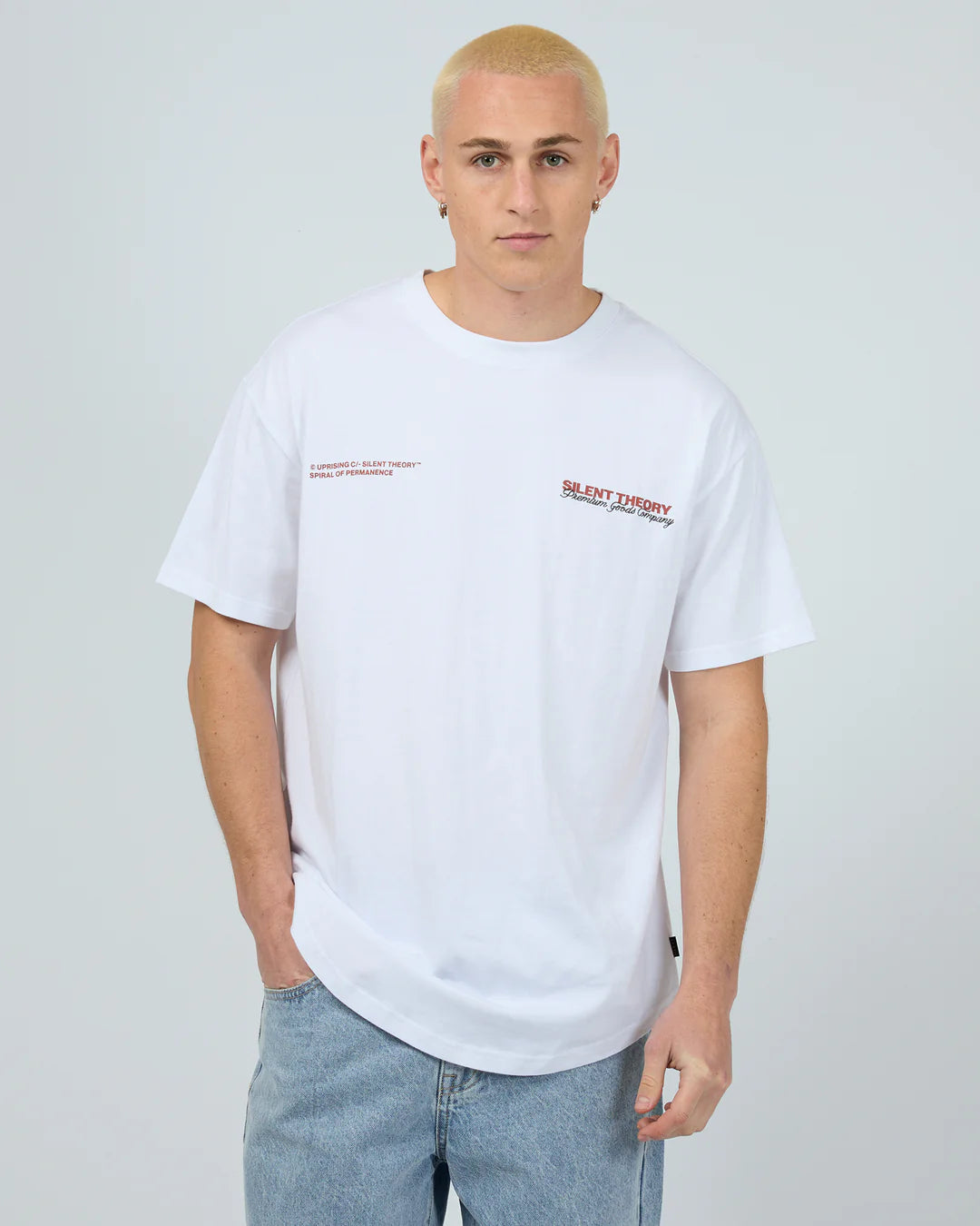 SILENT THEORY INITIALS TEE WHITE
