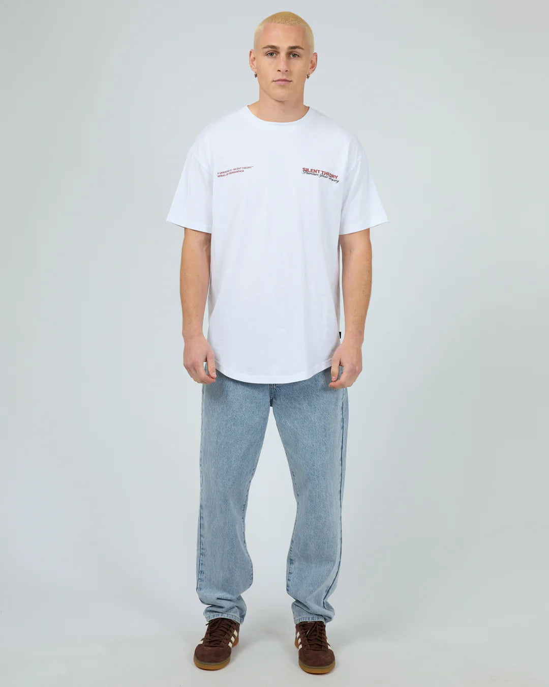 SILENT THEORY INITIALS TEE WHITE