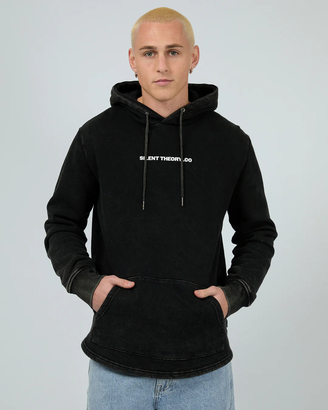 SILENT THEORY MEMBERS HOODIE WASHED BLACK