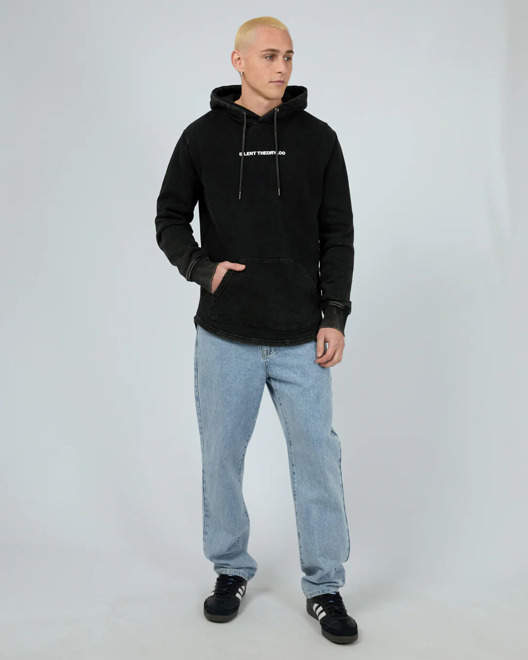 SILENT THEORY MEMBERS HOODIE WASHED BLACK
