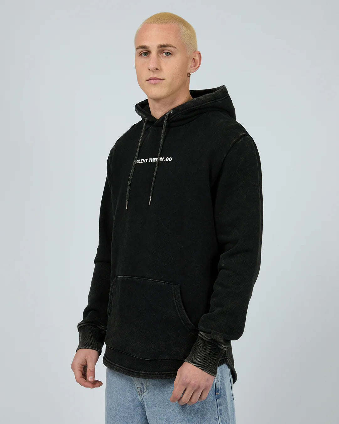 SILENT THEORY MEMBERS HOODIE WASHED BLACK