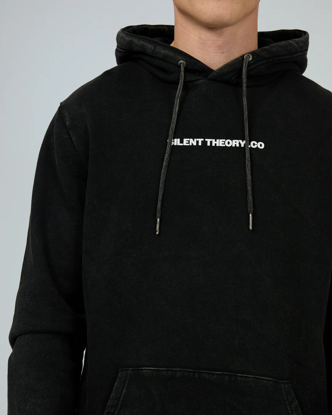 SILENT THEORY MEMBERS HOODIE WASHED BLACK
