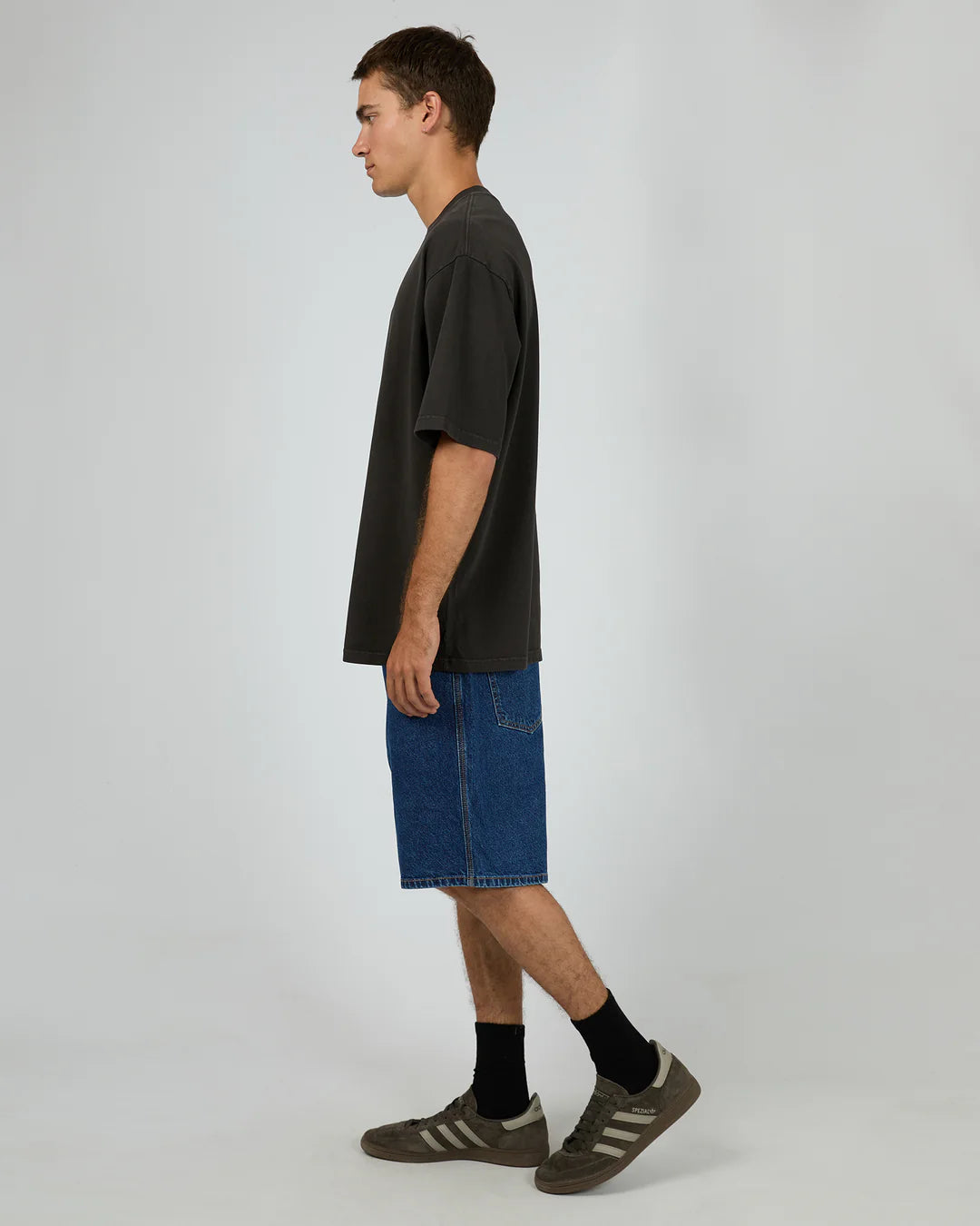SILENT THEORY CLASSIC EMB TEE CHARCOAL