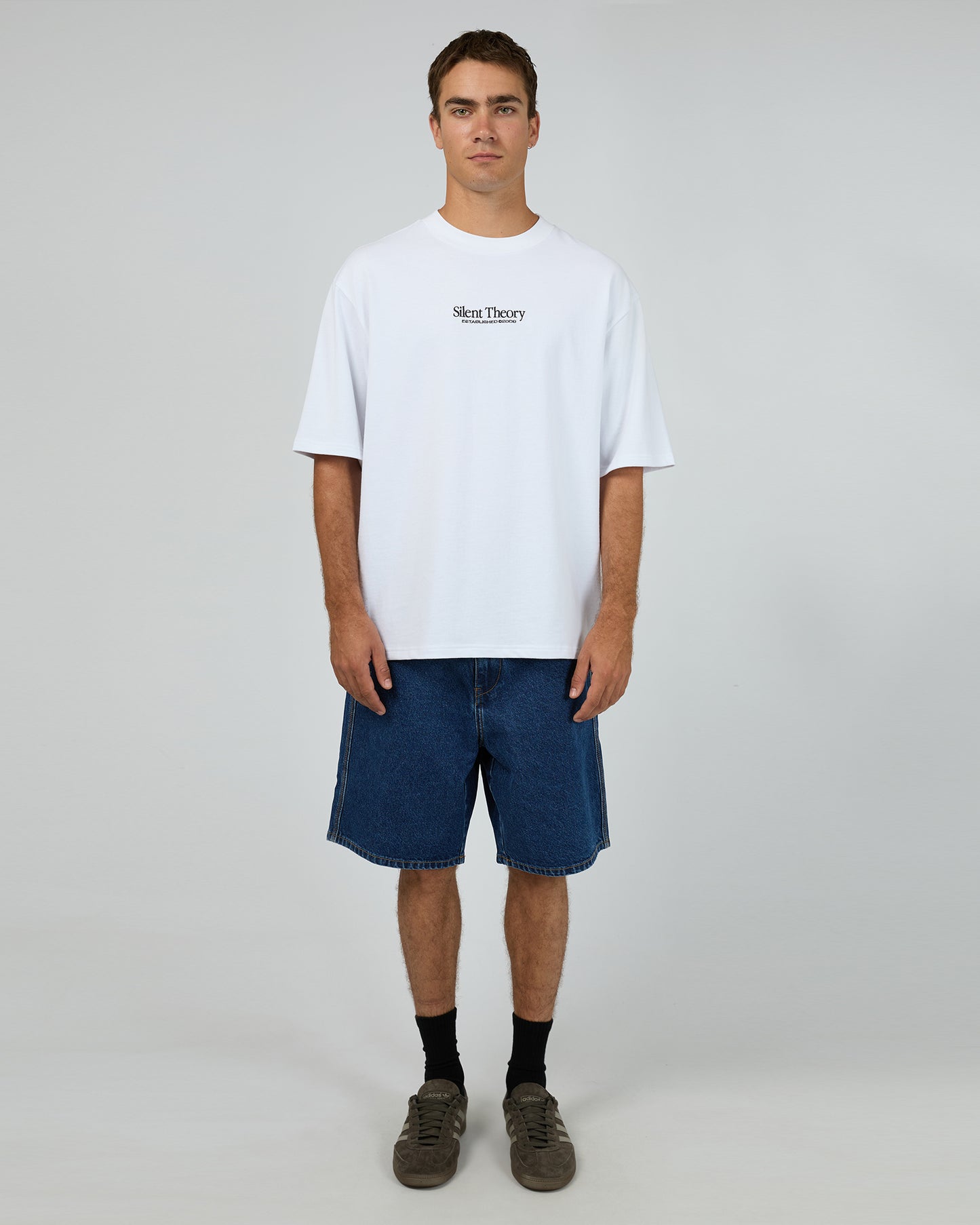 SILENT THEORY CLASSIC EMB TEE WHITE
