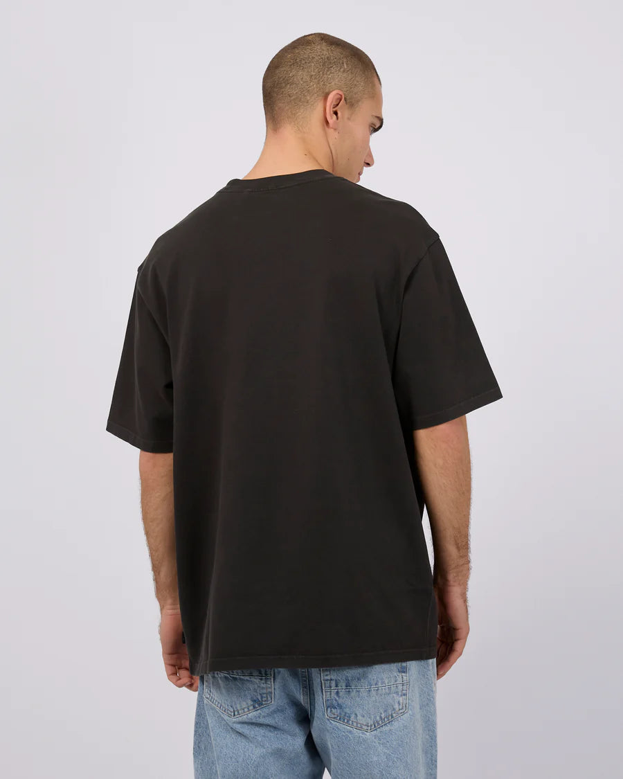 SILENT THEORY HEAVY WEIGHT TEE WASHED BLACK
