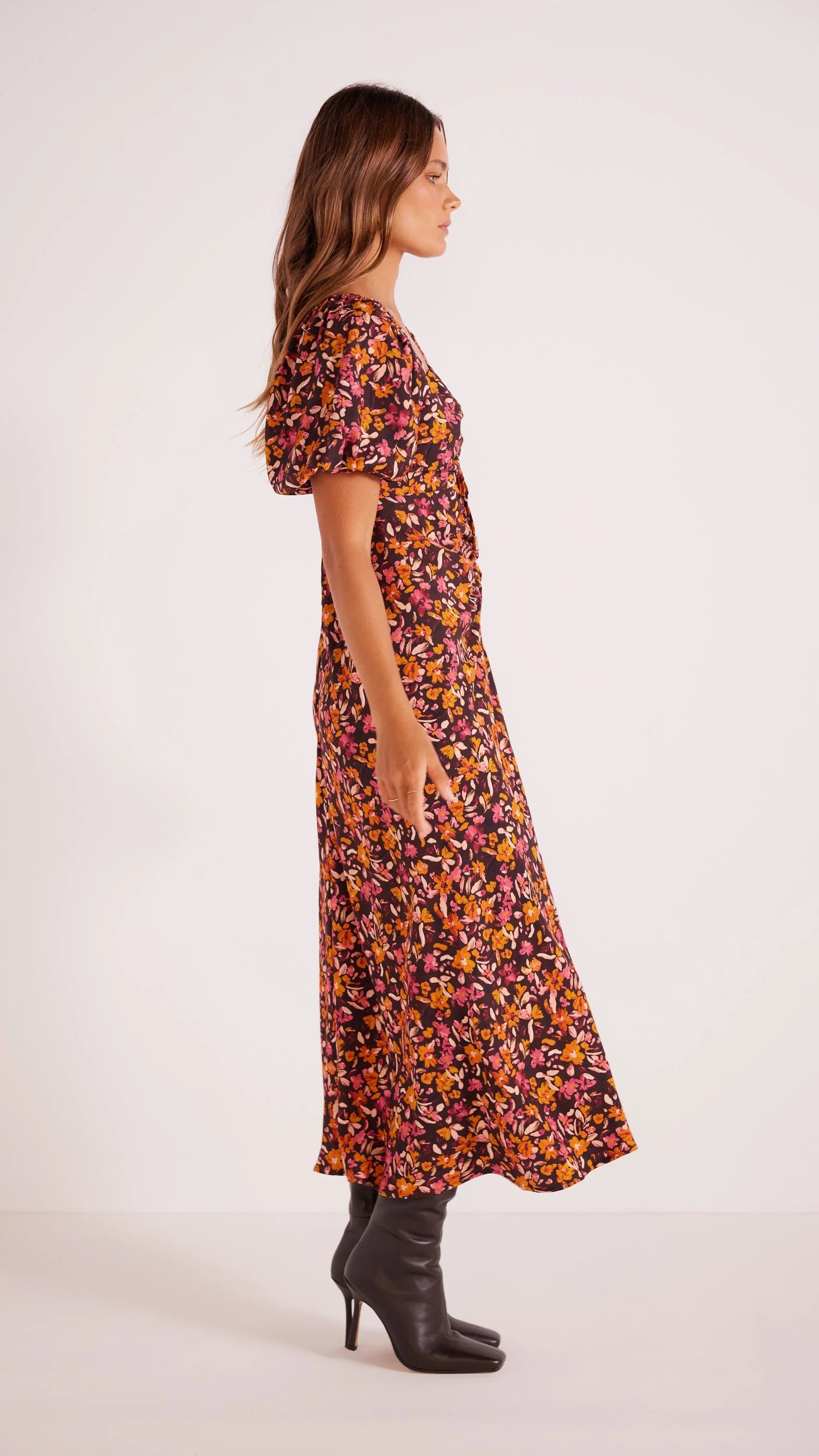 MINK PINK SORRENTO MIDI DRESS FLORAL