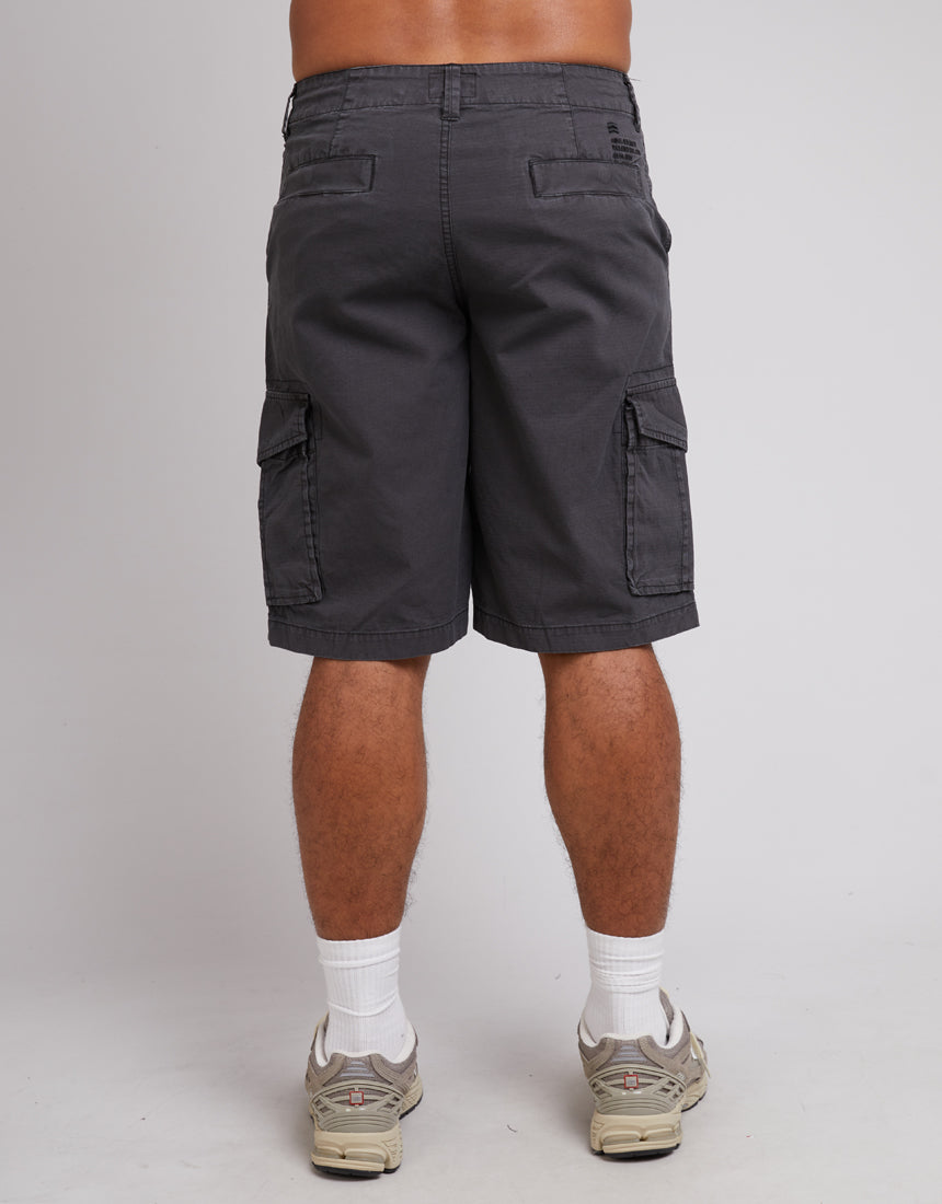 ST GOLIATH ISKRA CARGO SHORT WASHED BLACK