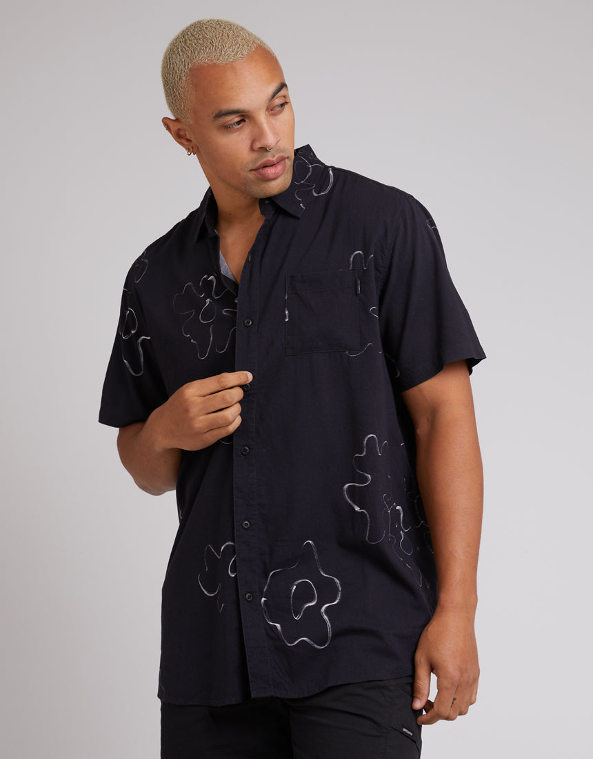 ST GOLIATH CHALK SHORT SLEEVE SHIRT BLACK