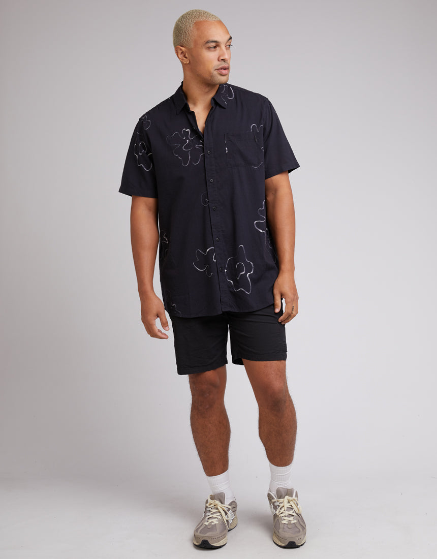 ST GOLIATH CHALK SHORT SLEEVE SHIRT BLACK