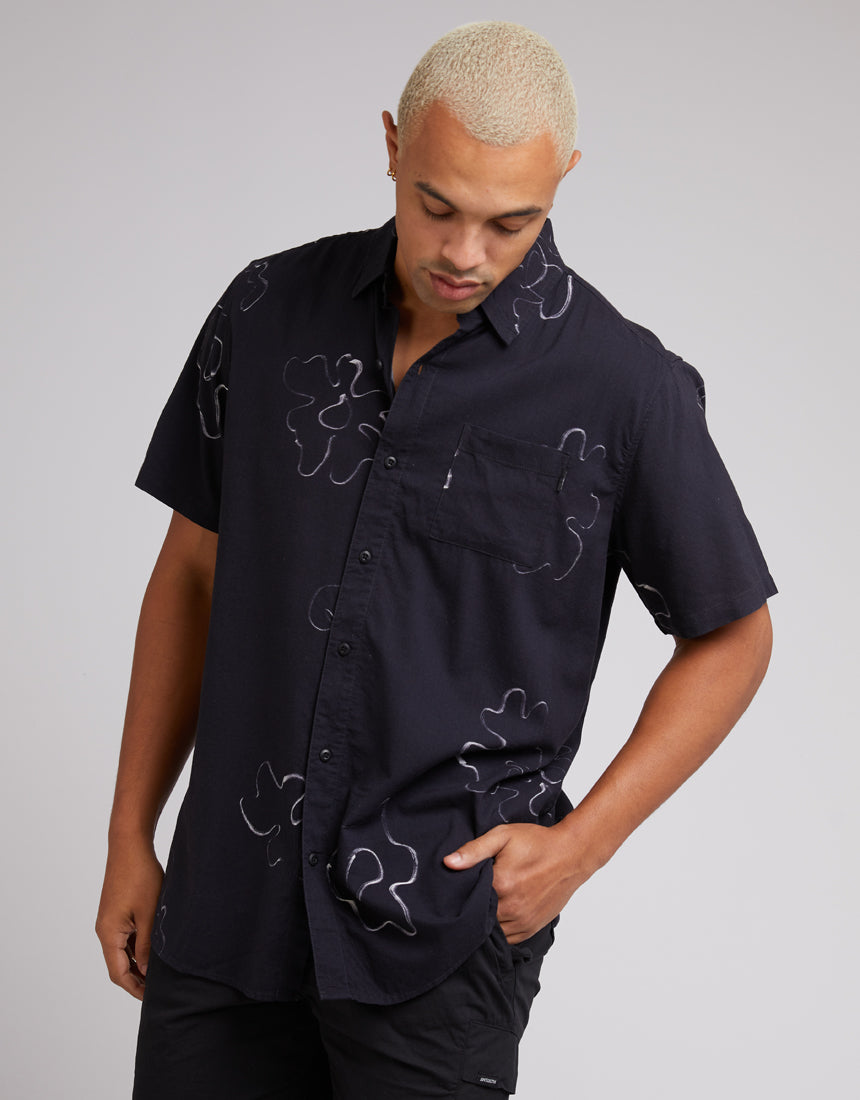 ST GOLIATH CHALK SHORT SLEEVE SHIRT BLACK