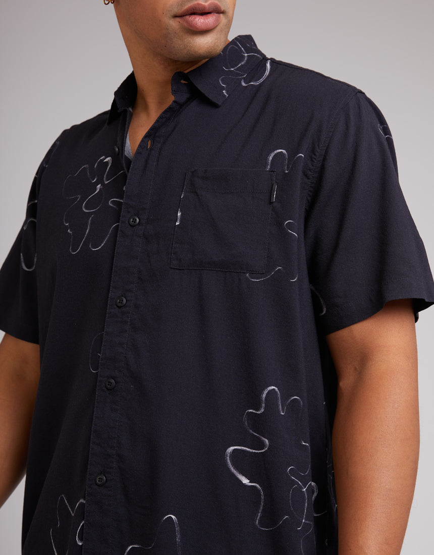 ST GOLIATH CHALK SHORT SLEEVE SHIRT BLACK