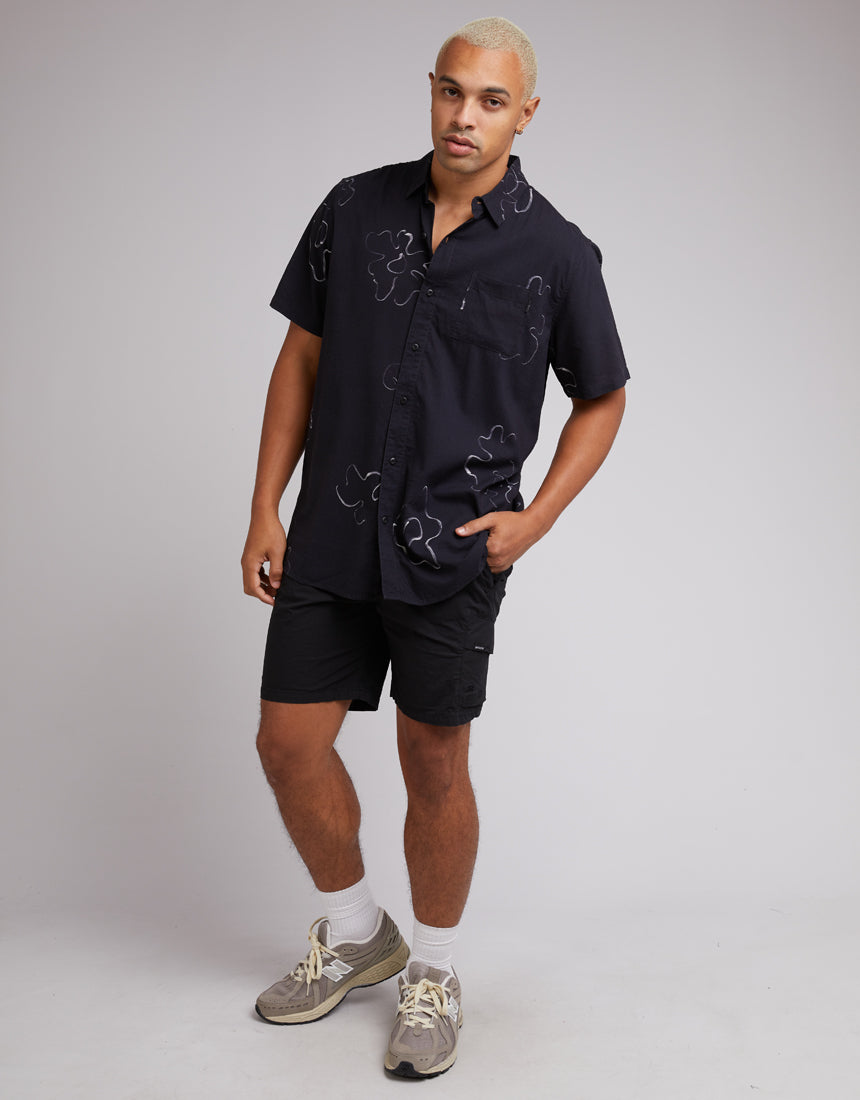 ST GOLIATH CHALK SHORT SLEEVE SHIRT BLACK