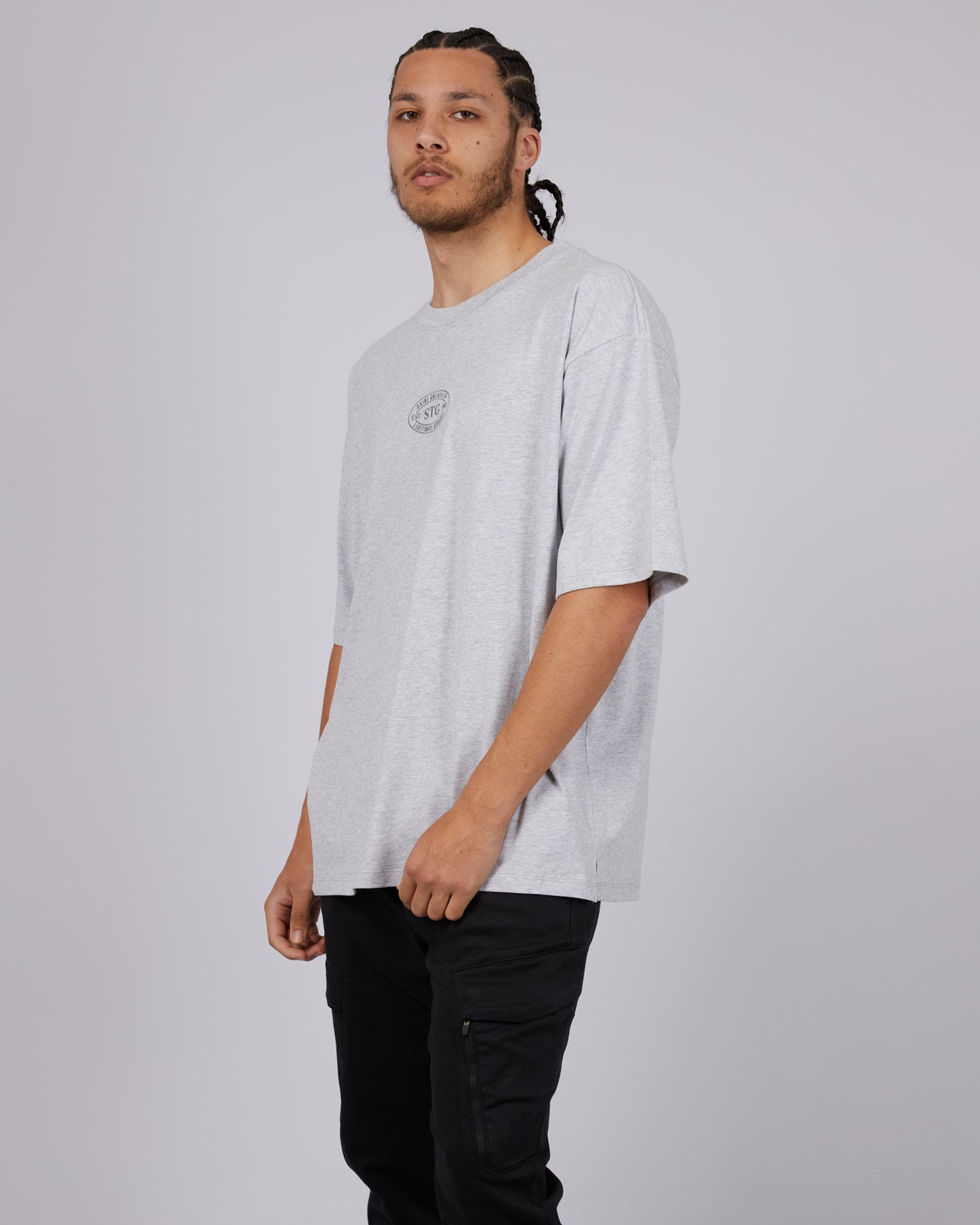 ST GOLIATH HERITAGE TEE GREY MARLE