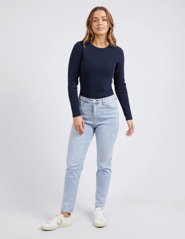 FOXWOOD SCOOP L/S RIB NAVY