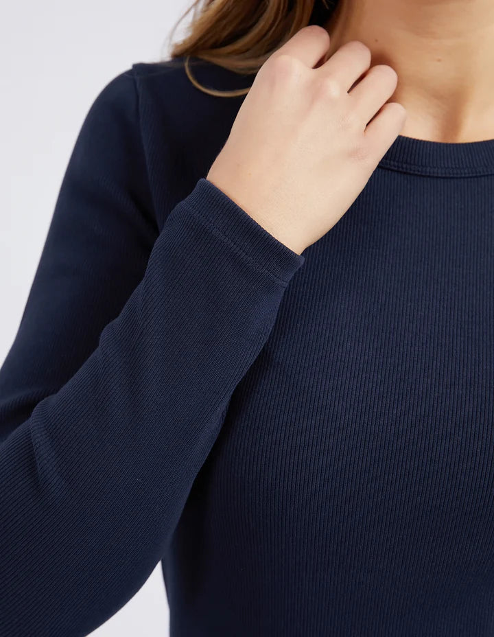 FOXWOOD SCOOP L/S RIB NAVY