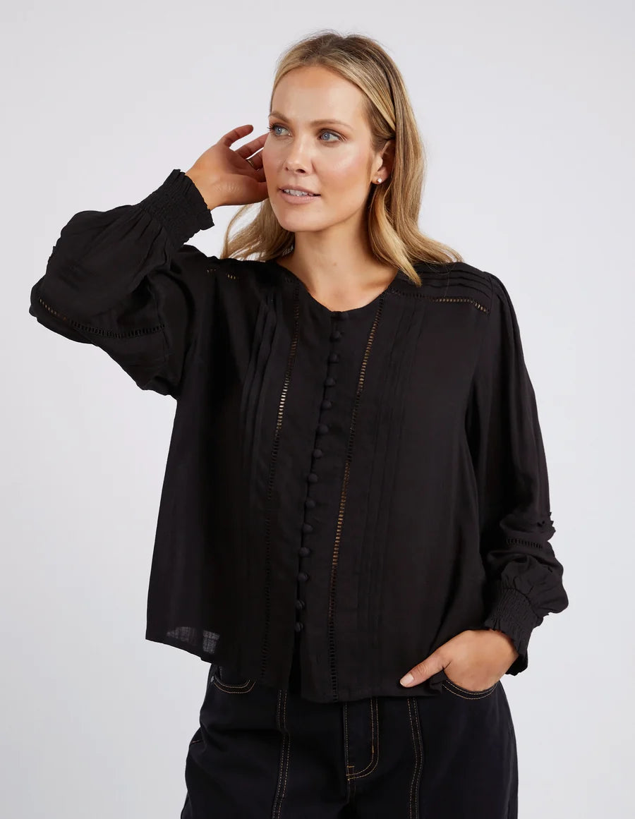 FOXWOOD ORSON BLOUSE BLACK