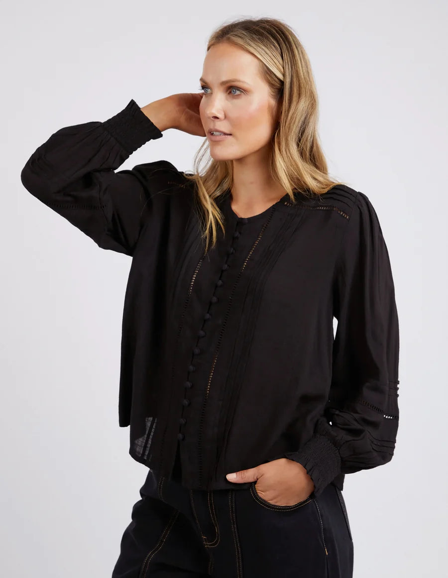 FOXWOOD ORSON BLOUSE BLACK