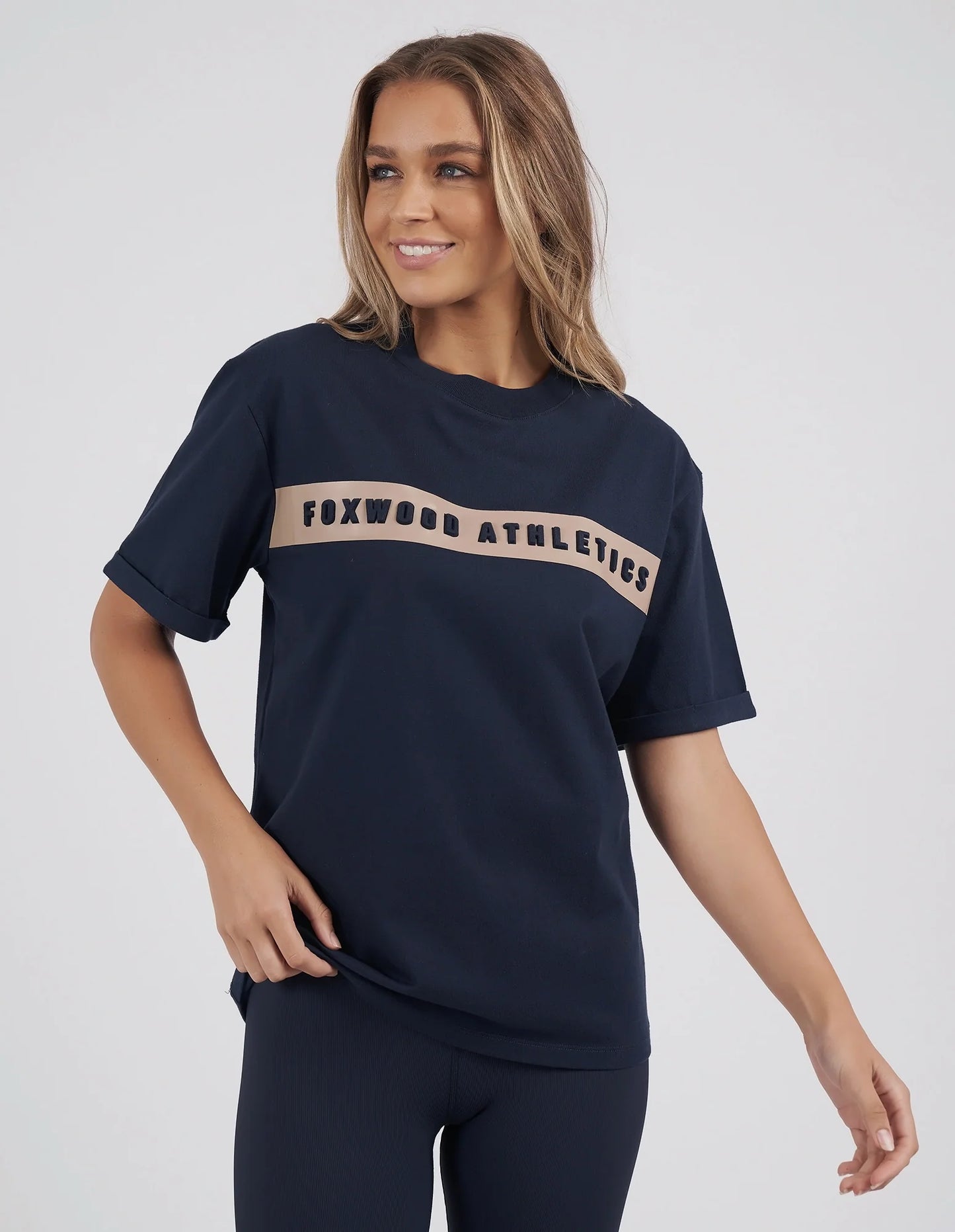 FOXWOOD ATHLETICS TEE NAVY
